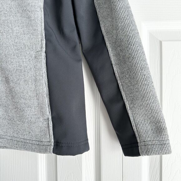 Faded Glory Jacket Size M Gray Full Zip Ribbed Fitted Lightweight Activewear - Picture 4 of 9